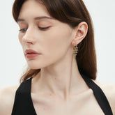 Architectural Gold Drop Earrings 3