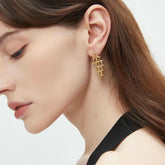 Architectural Gold Drop Earrings 2