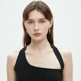 Architectural Gold Drop Earrings 5