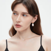 Baroque Pearl Metal Knot Earrings 6