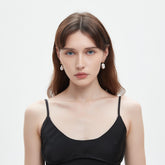 Baroque Pearl Metal Knot Earrings 4