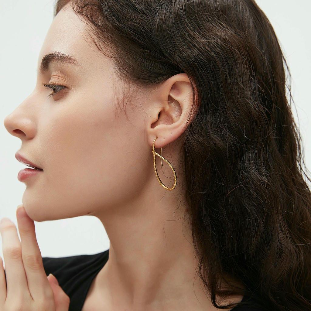 Irregular Line Simple Hollow Earrings3