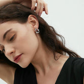 Irregular Hollow Lava Loop Earrings4