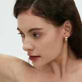 Quilted Dome Huggie Earrings3