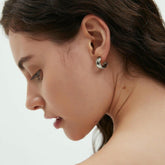 Quilted Dome Huggie Earrings5