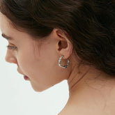 Simple C-shaped Hoop Earring5
