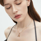 Rainbow A Letter Pendant4