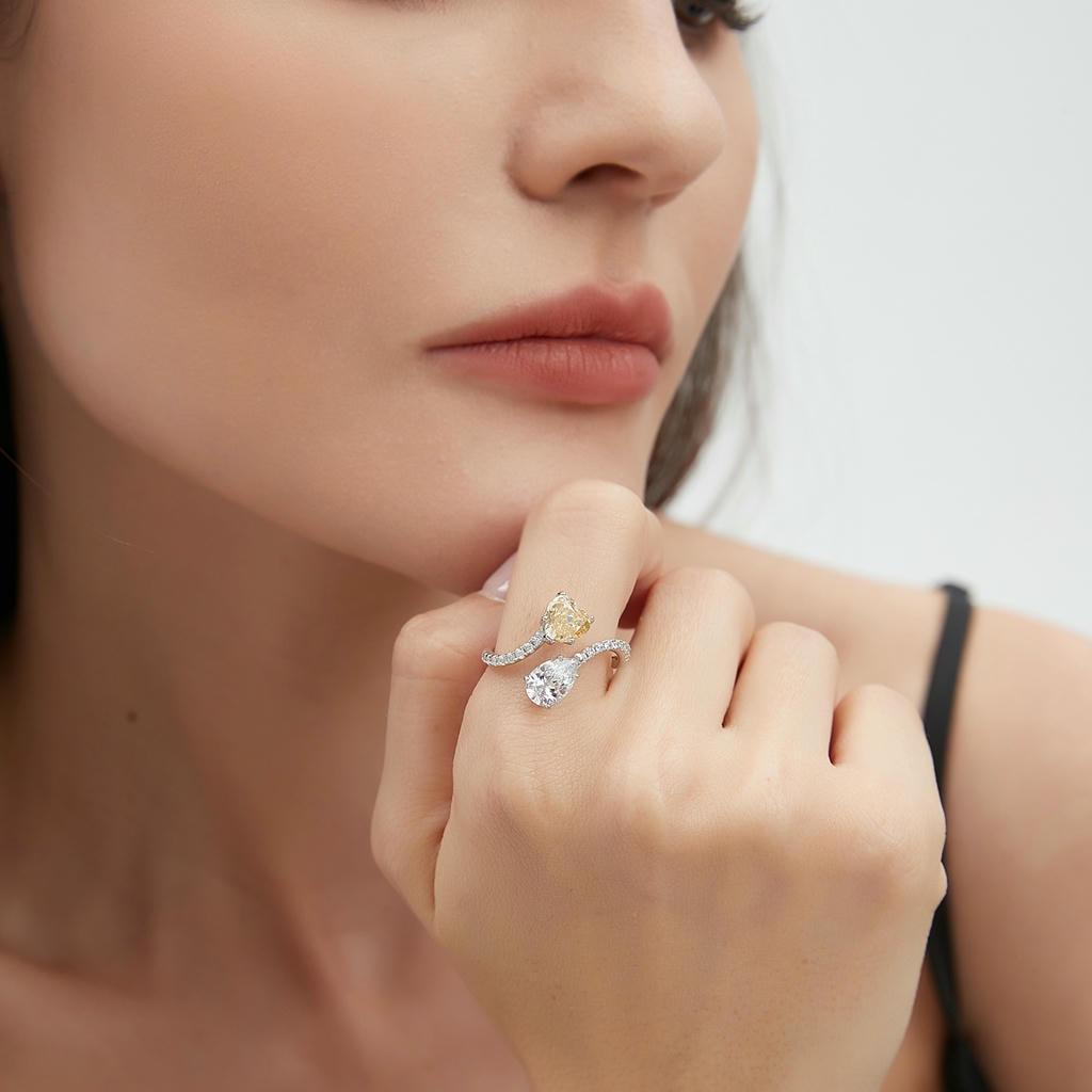 Toi et Moi Double Stone Full Diamond Ring2