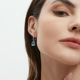 Square Zircon Snowflake Earrings5