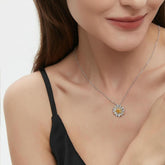 Yellow Diamond Daisy Necklace3