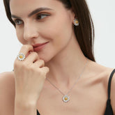 Yellow Diamond Daisy Earrings3