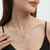 Yellow Diamond Daisy Necklace5