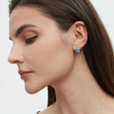 Heart-Shaped Snowflake Stud Earrings 5