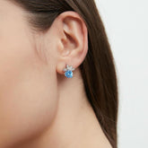 Heart-Shaped Snowflake Stud Earrings 3