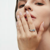 Teardrop Five Stone Ring2