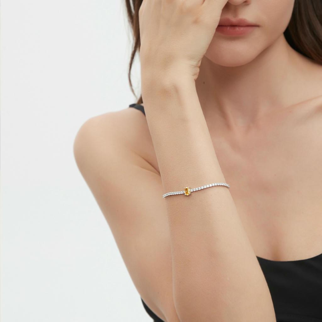 Yellow Diamond Tennis Bracelet2