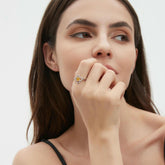 Clover Yellow Diamond Ring 3