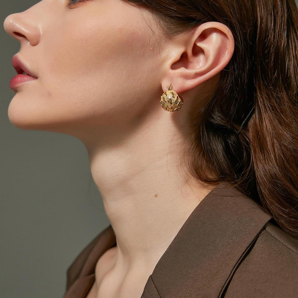 Hollow Sphere Hoop Earrings 4