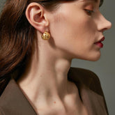 Hollow Sphere Hoop Earrings 2