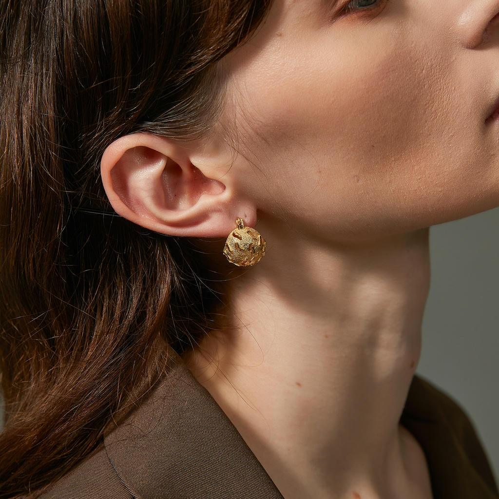 Hollow Sphere Hoop Earrings 5