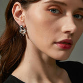 Geometric Shard Diamond Hoop Earrings 2