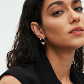 Irregular Square Inlaid Pearl Earrings3