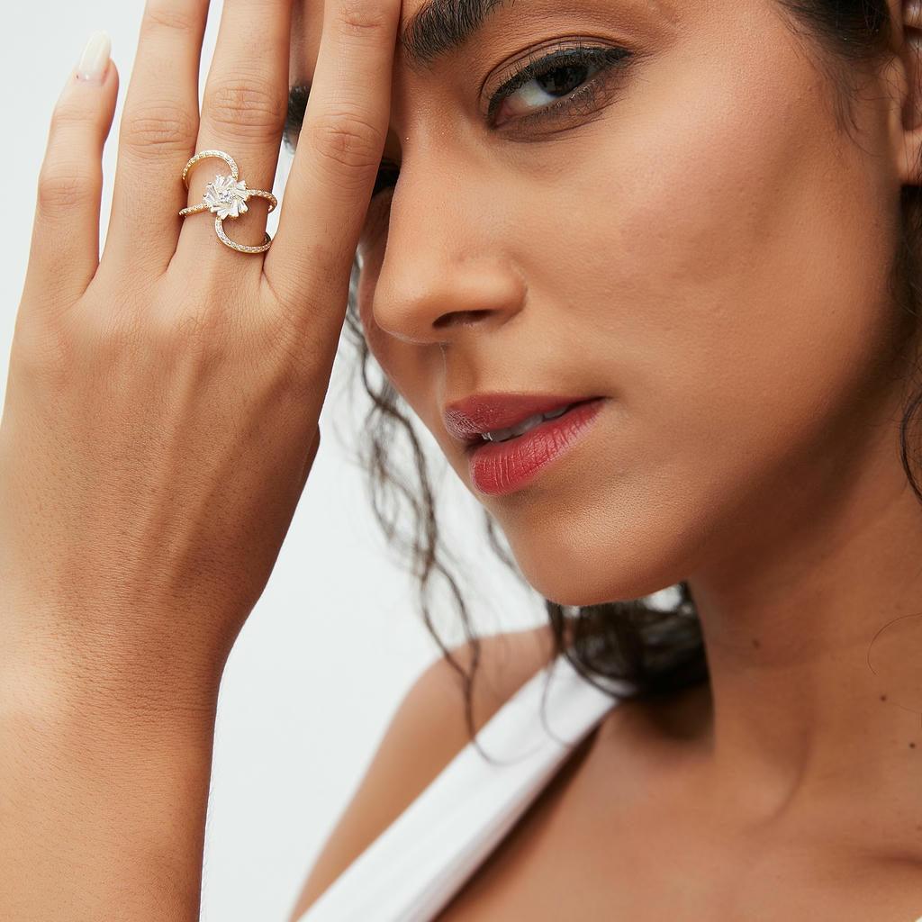 Asymetrical Flower Ring 2