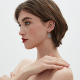 Vibrant Purple Halo Earrings3