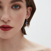 Vibrant Purple Halo Earrings7