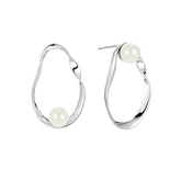 Hollow Inlaid Pearl Earrings 6