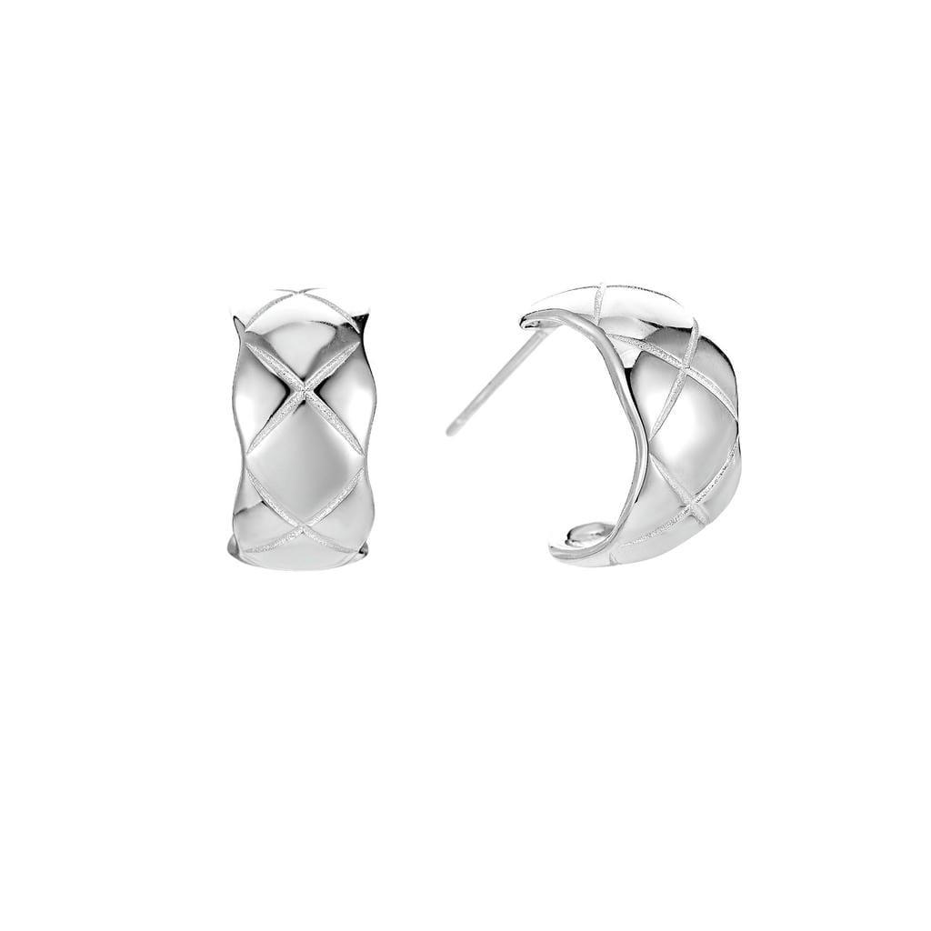 Quilted Dome Huggie Earrings6