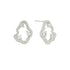 Irregular Hollow Lava Loop Earrings1