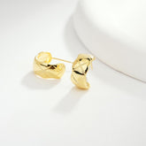 Quilted Dome Huggie Earrings7