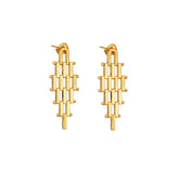 Architectural Gold Drop Earrings 1