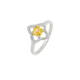 Clover Yellow Diamond Ring 1