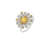 Yellow Diamond Daisy Ring1