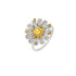 Yellow Diamond Daisy Ring1
