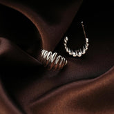 Puffy Silver Hoop Earrings6