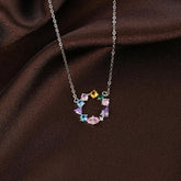 Colorful Zircon Circle Necklace 6