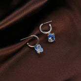 Square Zircon Snowflake Earrings6