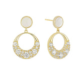 Gemstone Round Drop Earrings 1