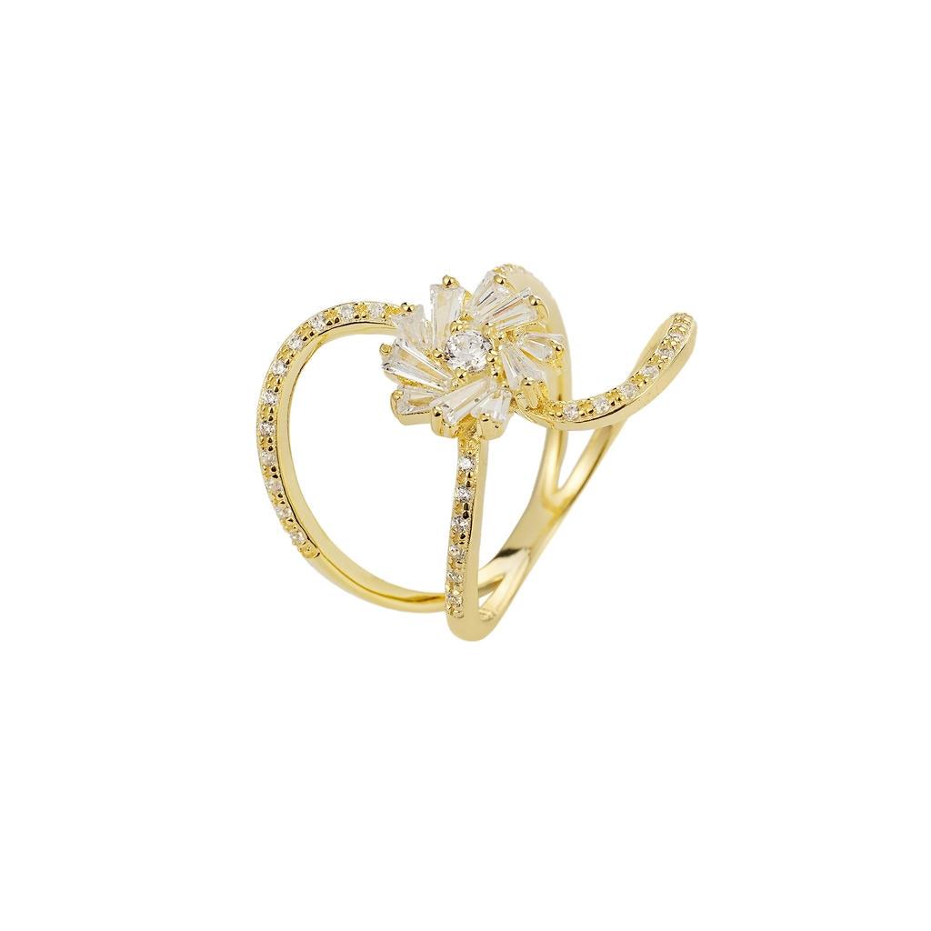 Asymetrical Flower Ring 1