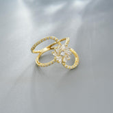 Asymetrical Flower Ring 6