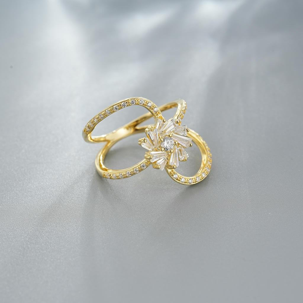 Asymetrical Flower Ring 6