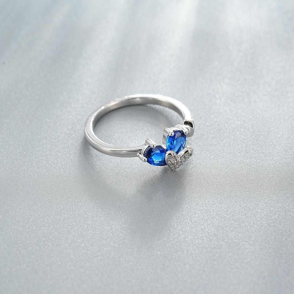 Blue Love Open Ring 6