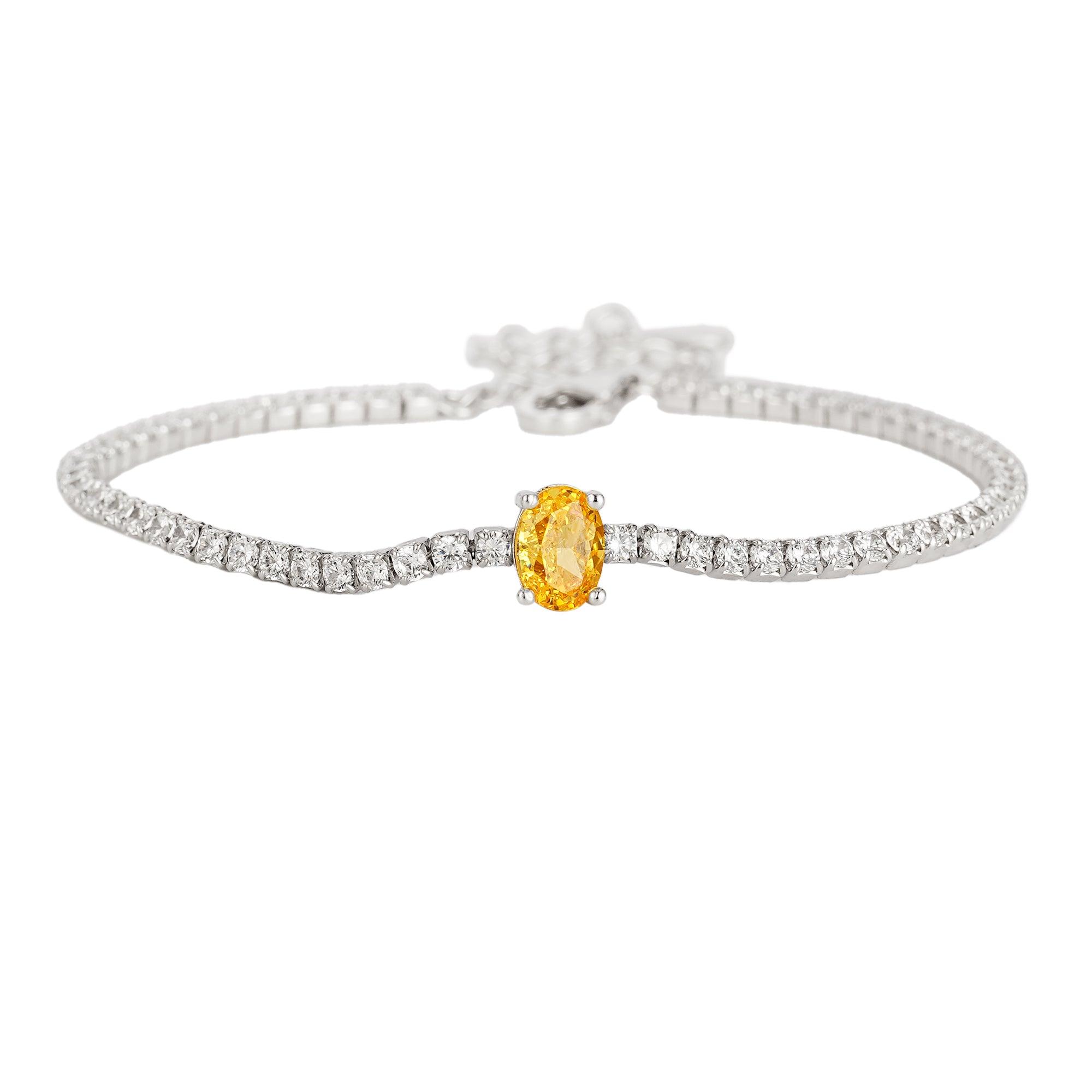 Yellow Diamond Tennis Bracelet1