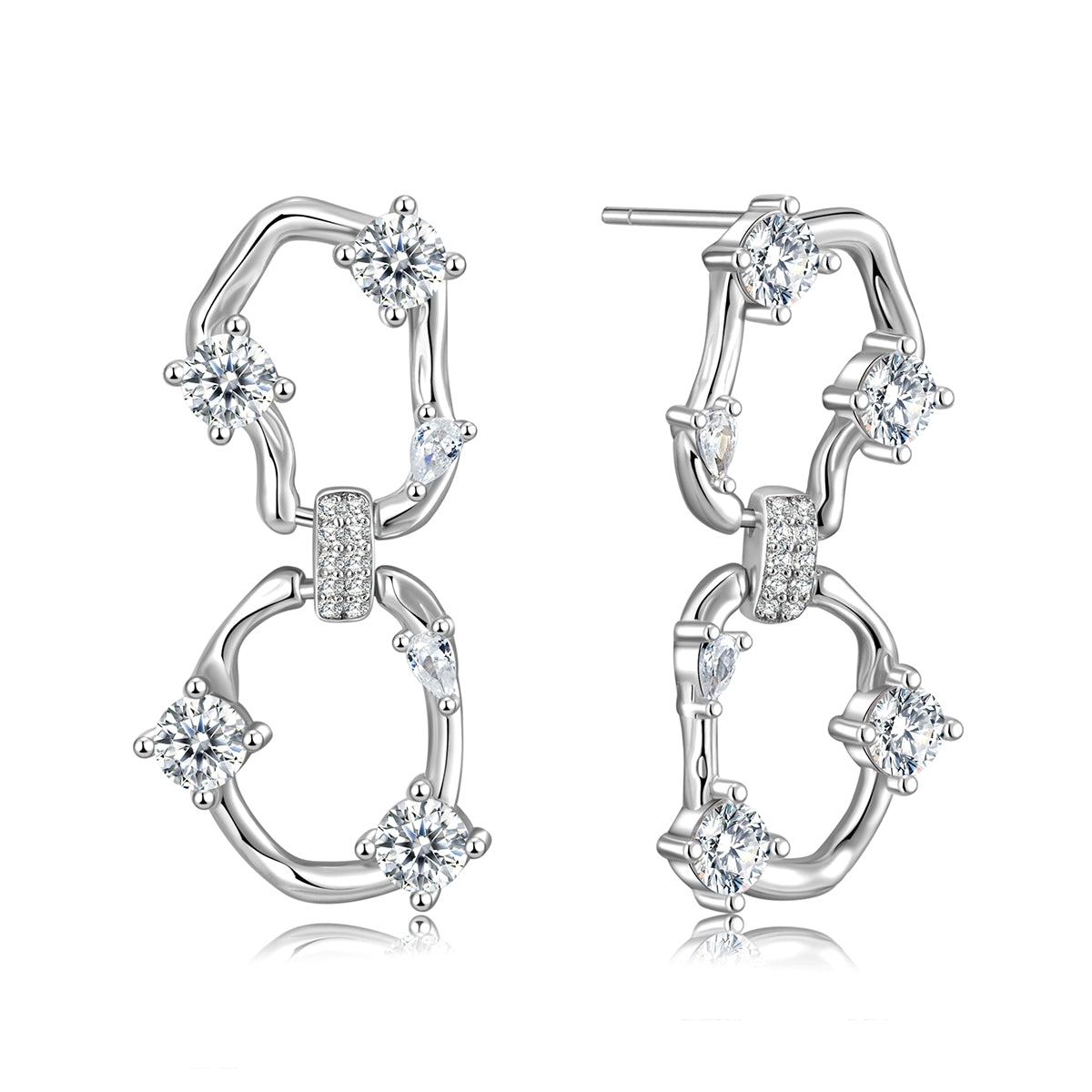 Orion Wavy Oval Drop Earrings1