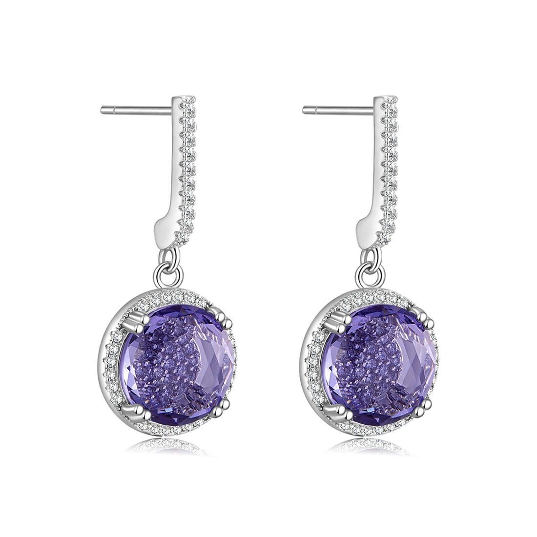 Vibrant Purple Halo Earrings1