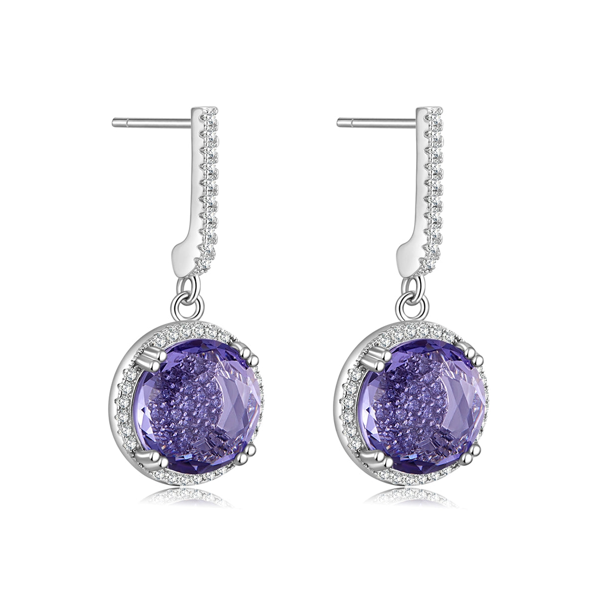 Vibrant Purple Halo Earrings1