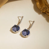 Vibrant Purple Halo Earrings8